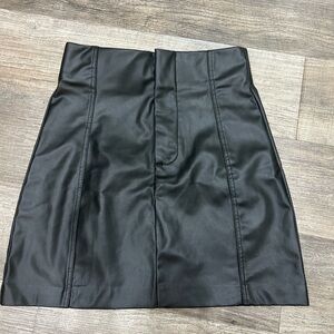Zara leather skirt
